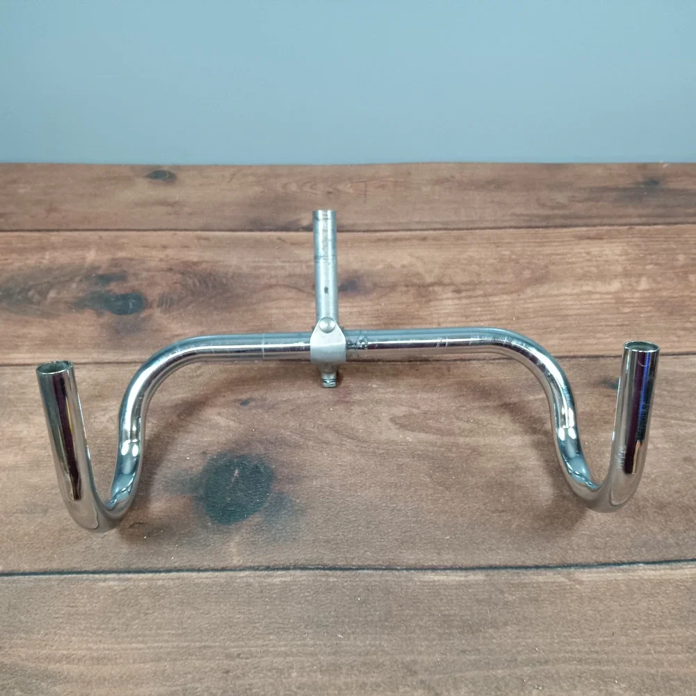 Vintage PIVO Bicycle Handlebars Silver Chrome Road Bike Racing Stems